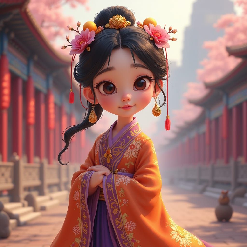 Concubine in the Forbidden City, Disney Animation Style