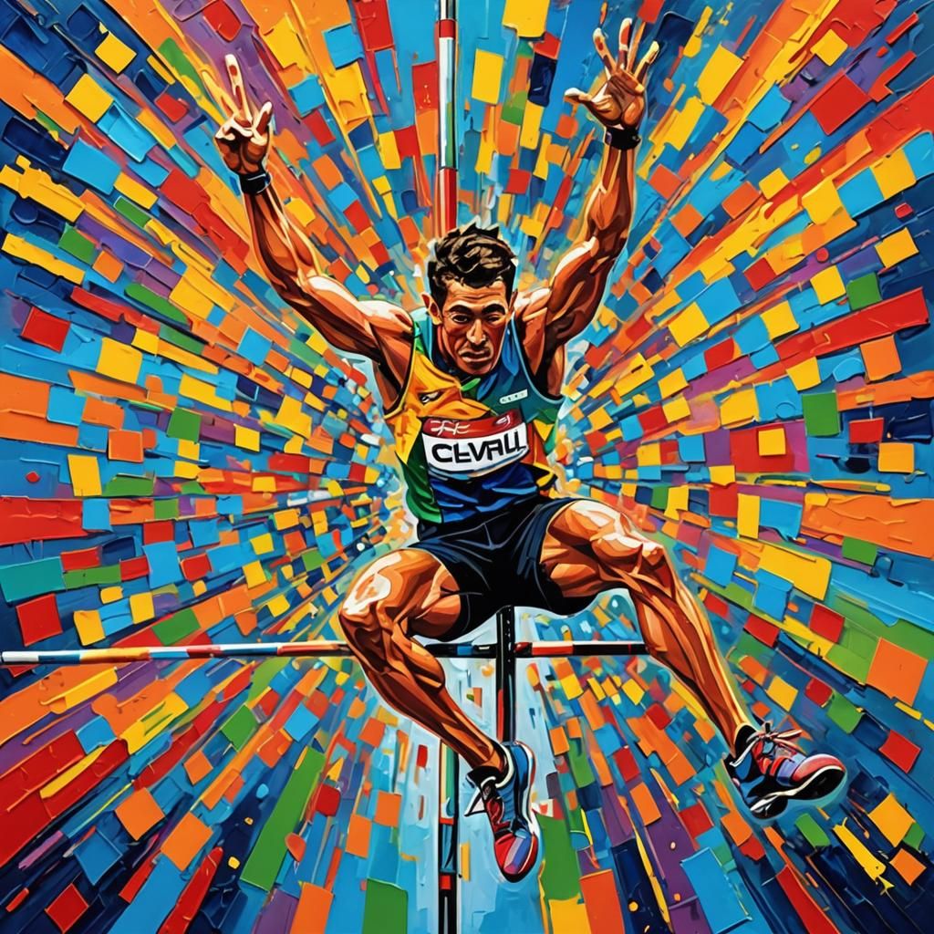 A Para Olympic pole vaulted with 2 prosetic legs
A colorful,...