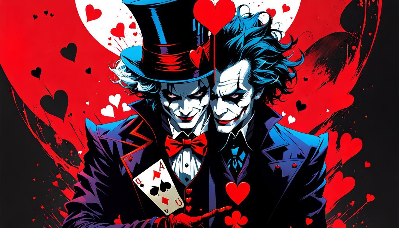King of Hearts and Joker: A Dark Fantasy Minimalism