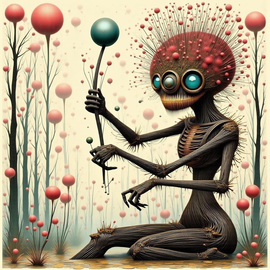 Art Nouveau Automaton with Calculating Smile