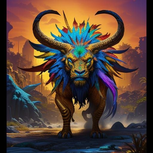 Hyperrealistic Character in Vibrant Environment