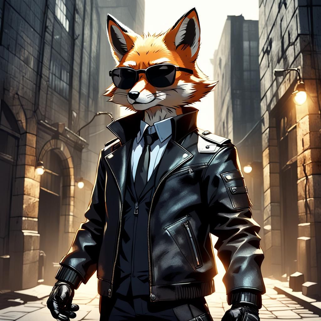 Edgy Film Noir Fox Concept Art