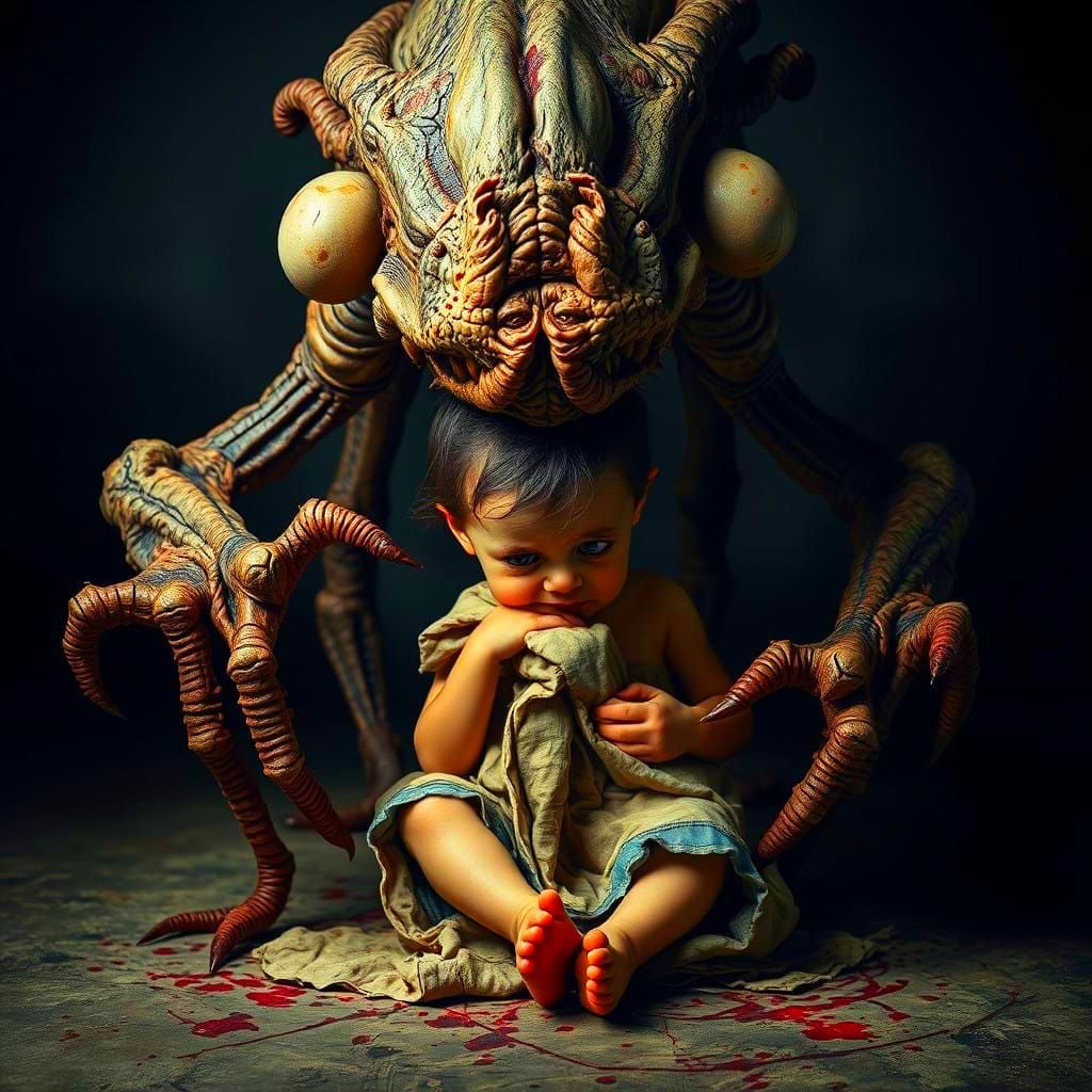 Grotesque Otherworldly Creature Terrorizes Innocent Child