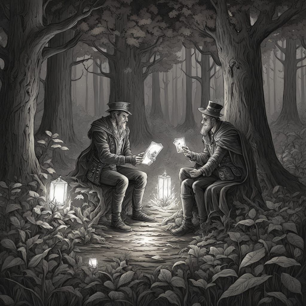 Steampunk Card Adventure in Enchanted Forest