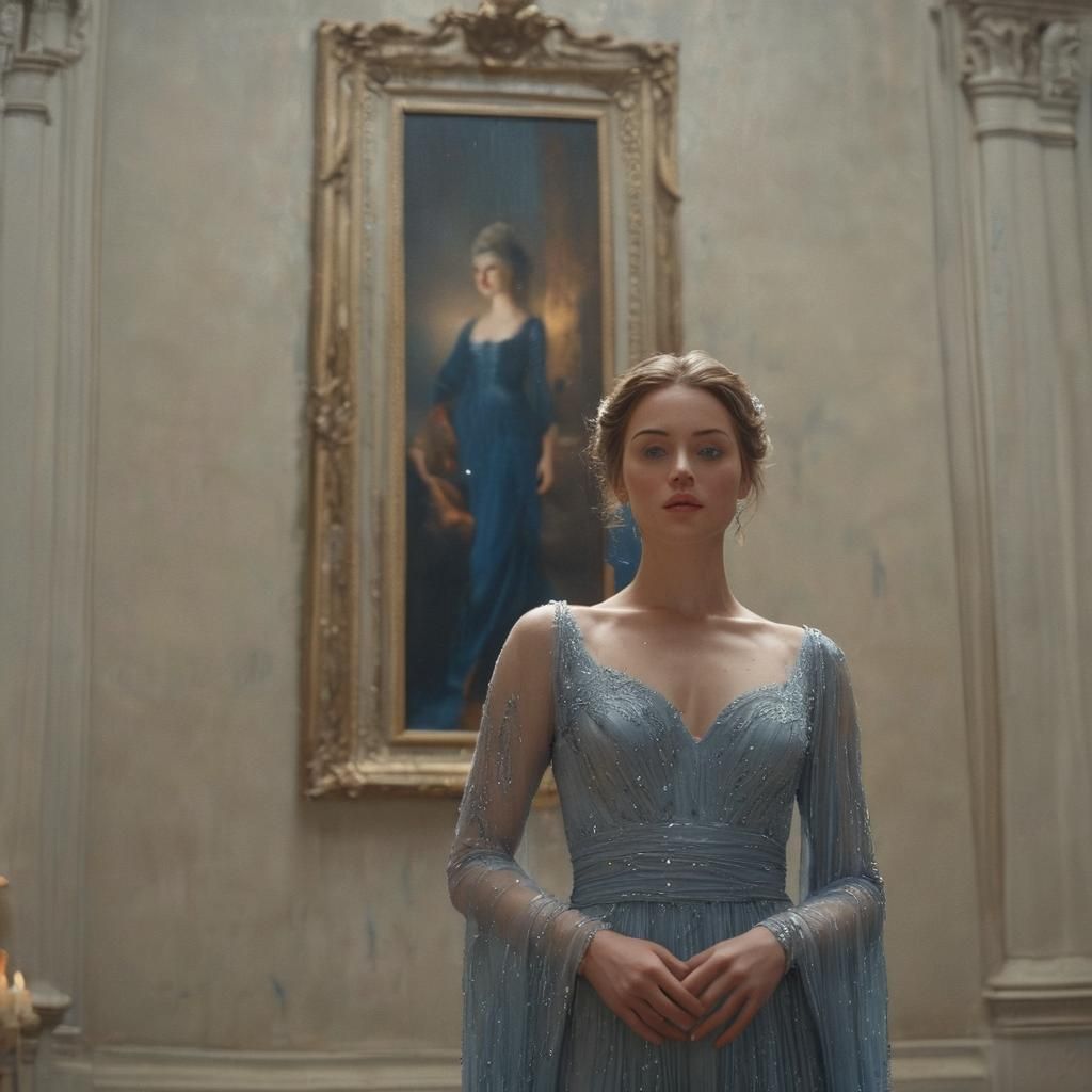 Woman Mourns Prince: Cinematic Digital Painting