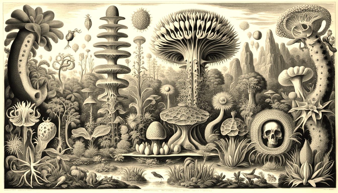 Garden of Eden in Haeckel's Style