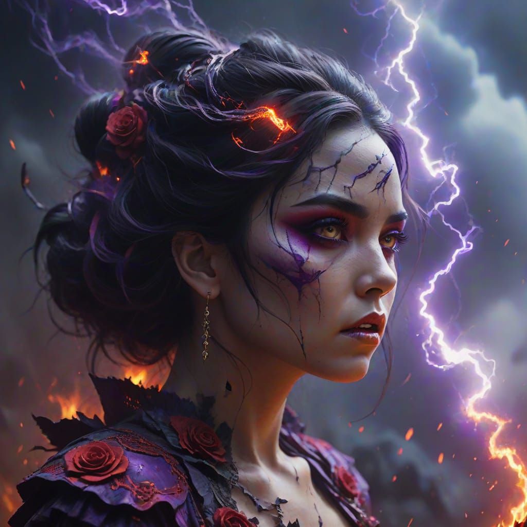 Cosmic Heroine Amidst Universe Destruction