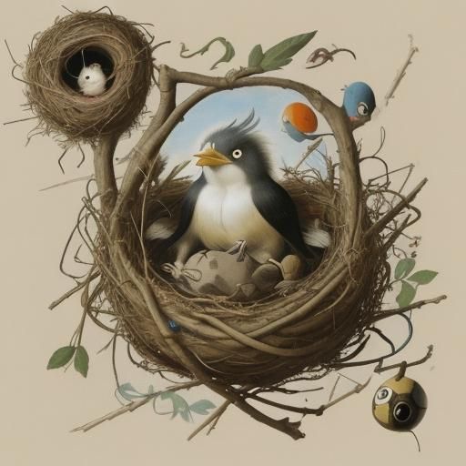 Surreal Nests in Abstract Composition