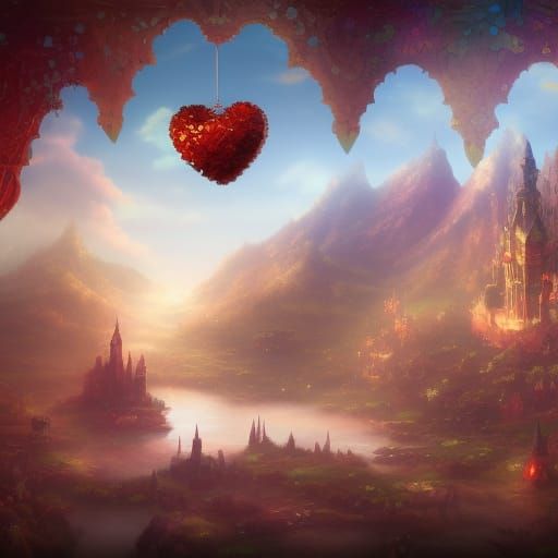 Cute Kawaii Heart Fantasy Concept Art