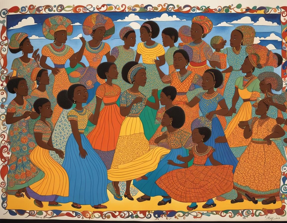 Woman's Life in Graphic Figurative Style