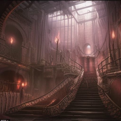Eldritch Prison of Flesh: Epic Digital Matte Painting
