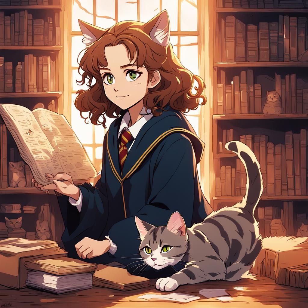 Hermione Granger as Anime Cat, Cel-Shaded Style