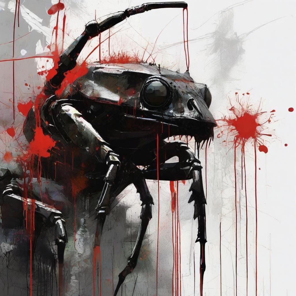 Gothic Crabzilla in Hyperrealistic Digital Art