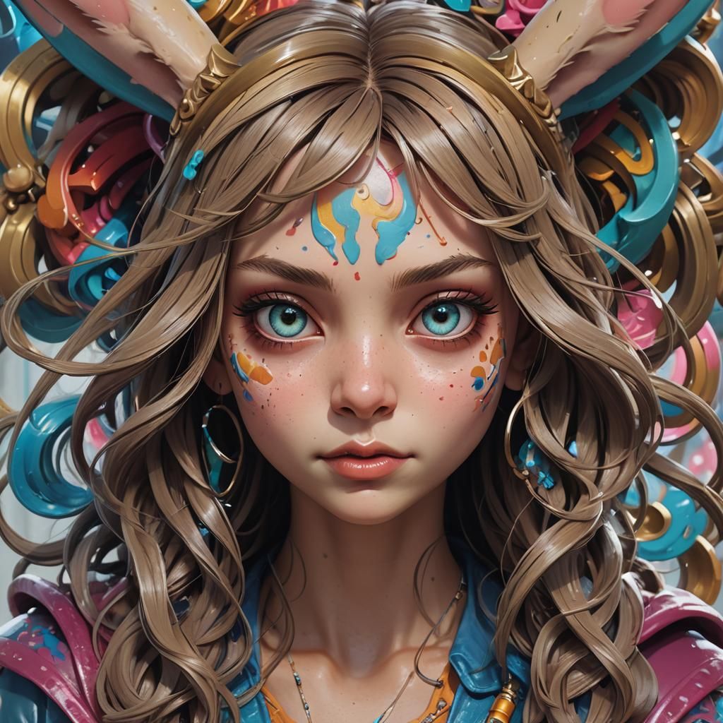 Funny Face Portrait in Artstation Style