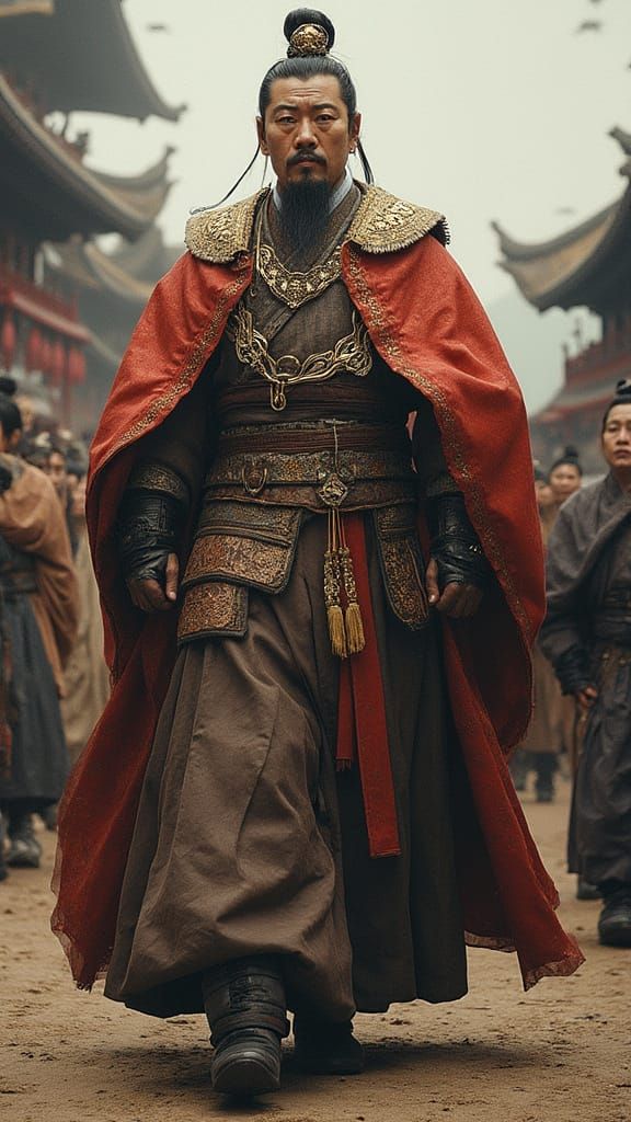 Joseon Monarch Radiates Austere Authority in Traditional Reg...