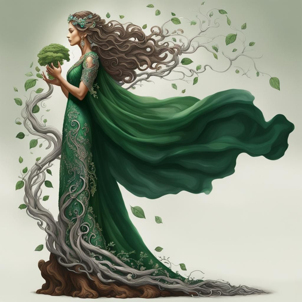 Mother Earth Goddess at the Tree of Life