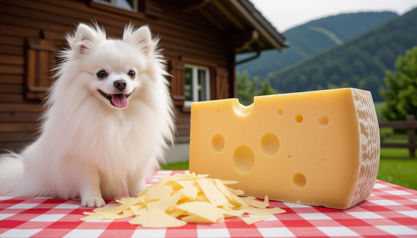 Envious Pekingese Dog Wants Giant Gruyere Cheese