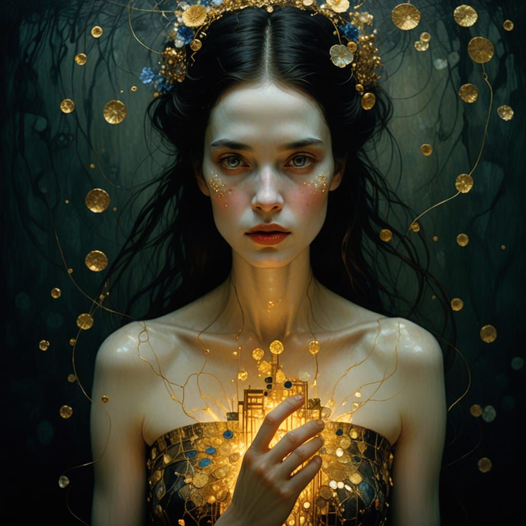 Austro-Hungarian Art Nouveau Portrait of a Woman