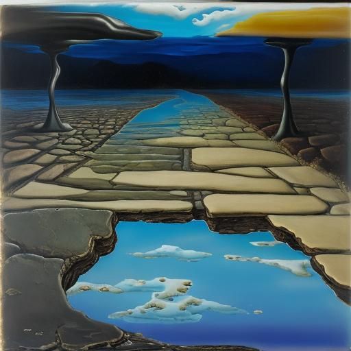 Surreal Puddle Reflects Melting Landscape
