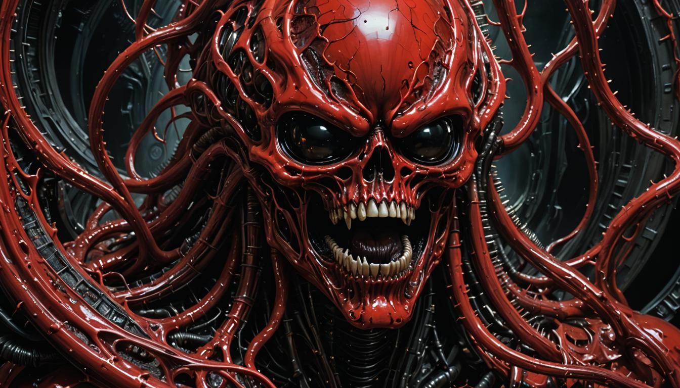 Grotesque Space Horror in Candy Art Style