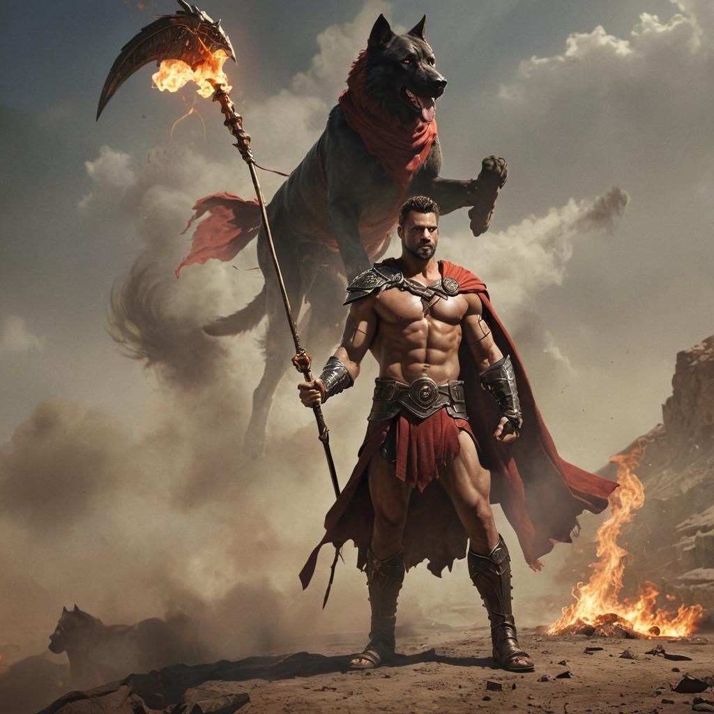 Ares, Greek God of War, Ready for Battle