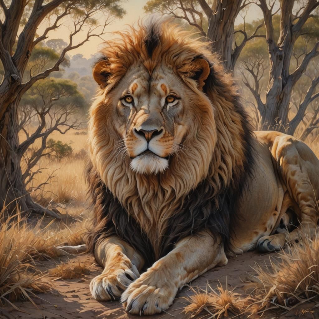 Majestic lion
