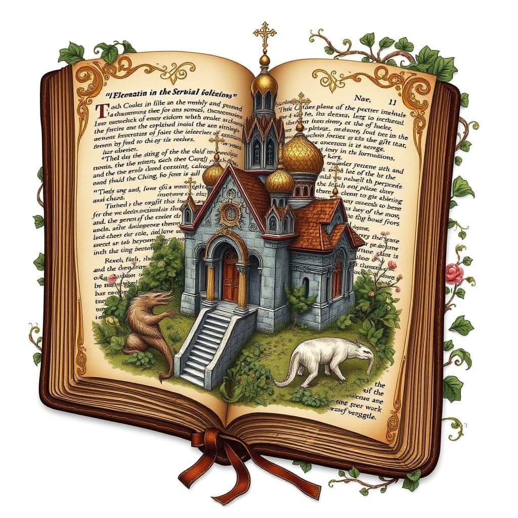 Whimsical Serbian Orthodox Church Emerges from Vintage Book