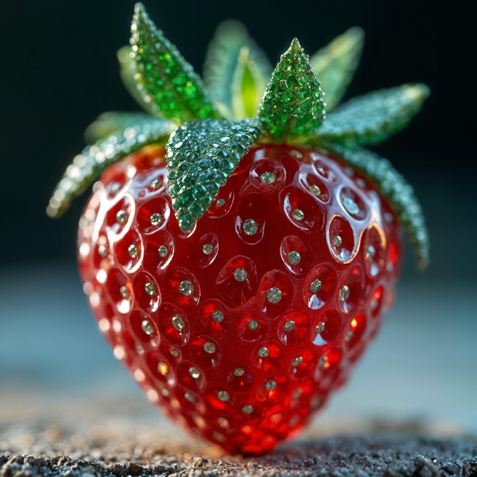 Crystal Strawberry Gemstone Macro Photography