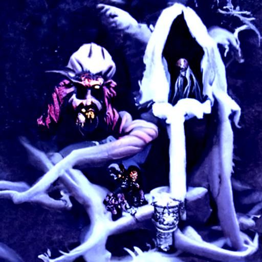 Druid Necromancer in 1980s Fantasy Style