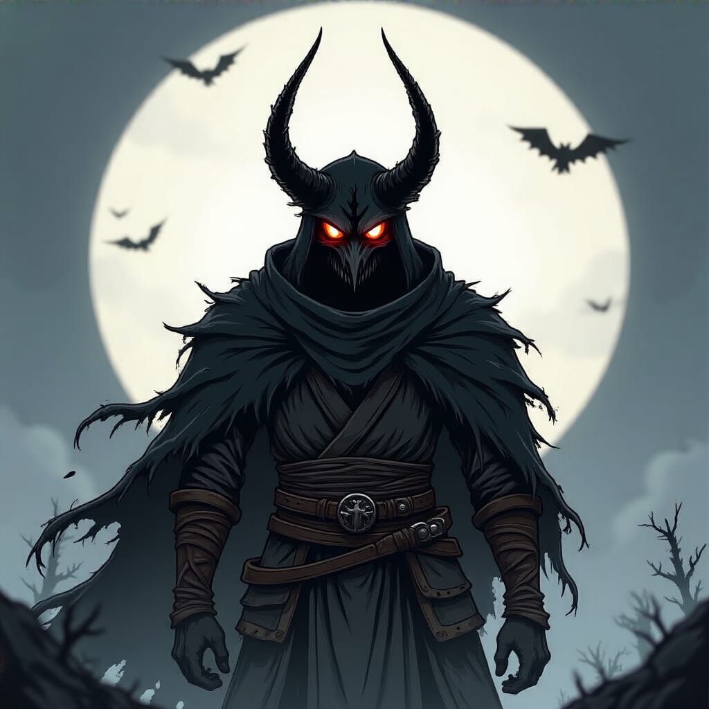 Grimdark Warrior in Studio Trigger Style