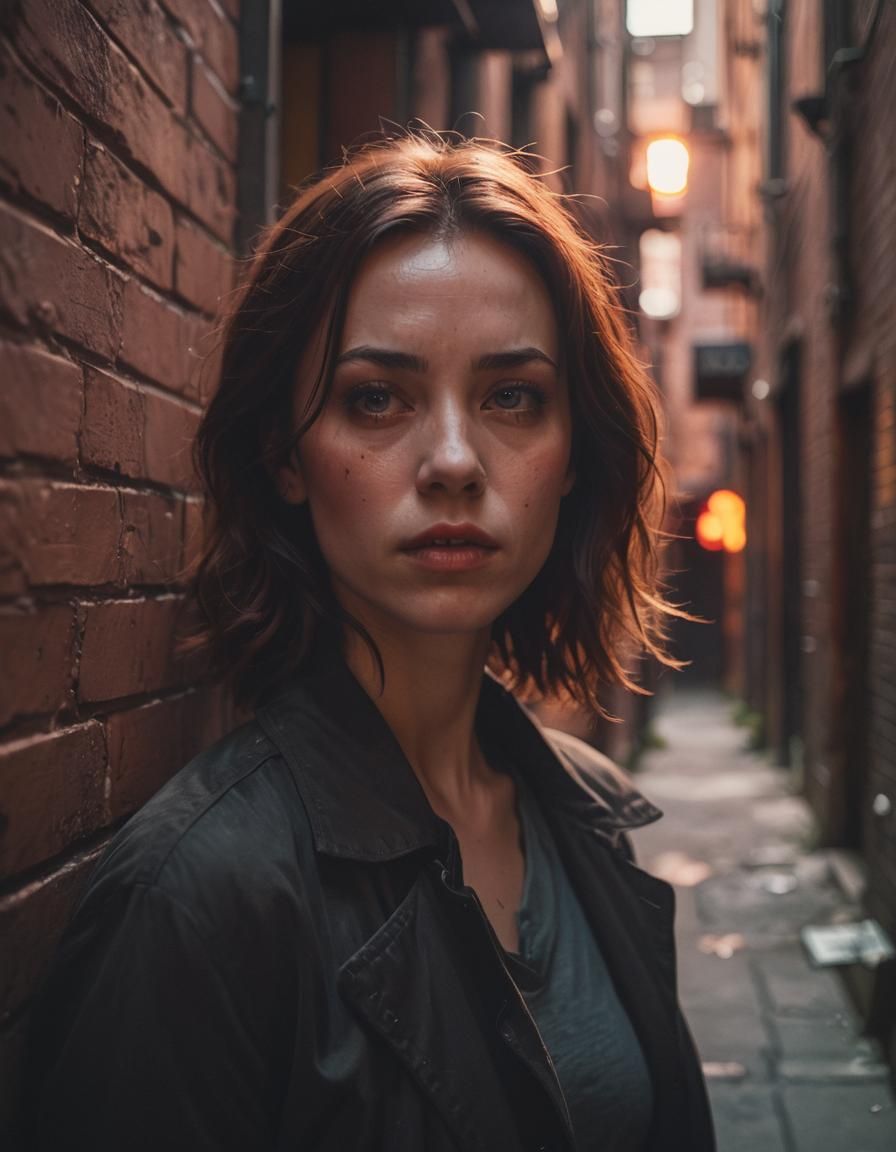 Intense Heat Distorted Alleyway Portrait