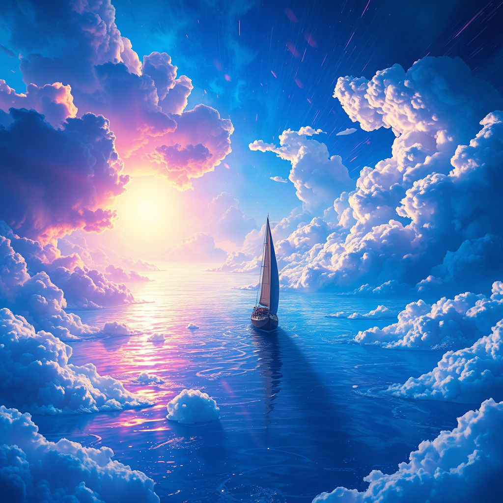 Surreal Journey Through Enchanted Waters in a Fantasy Dreams...