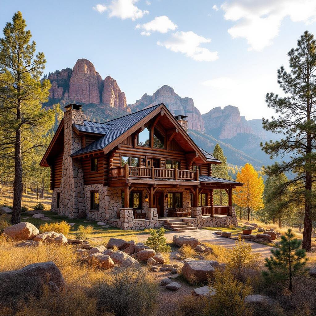 Massive Rustic Log Cabin in Utah Mountains