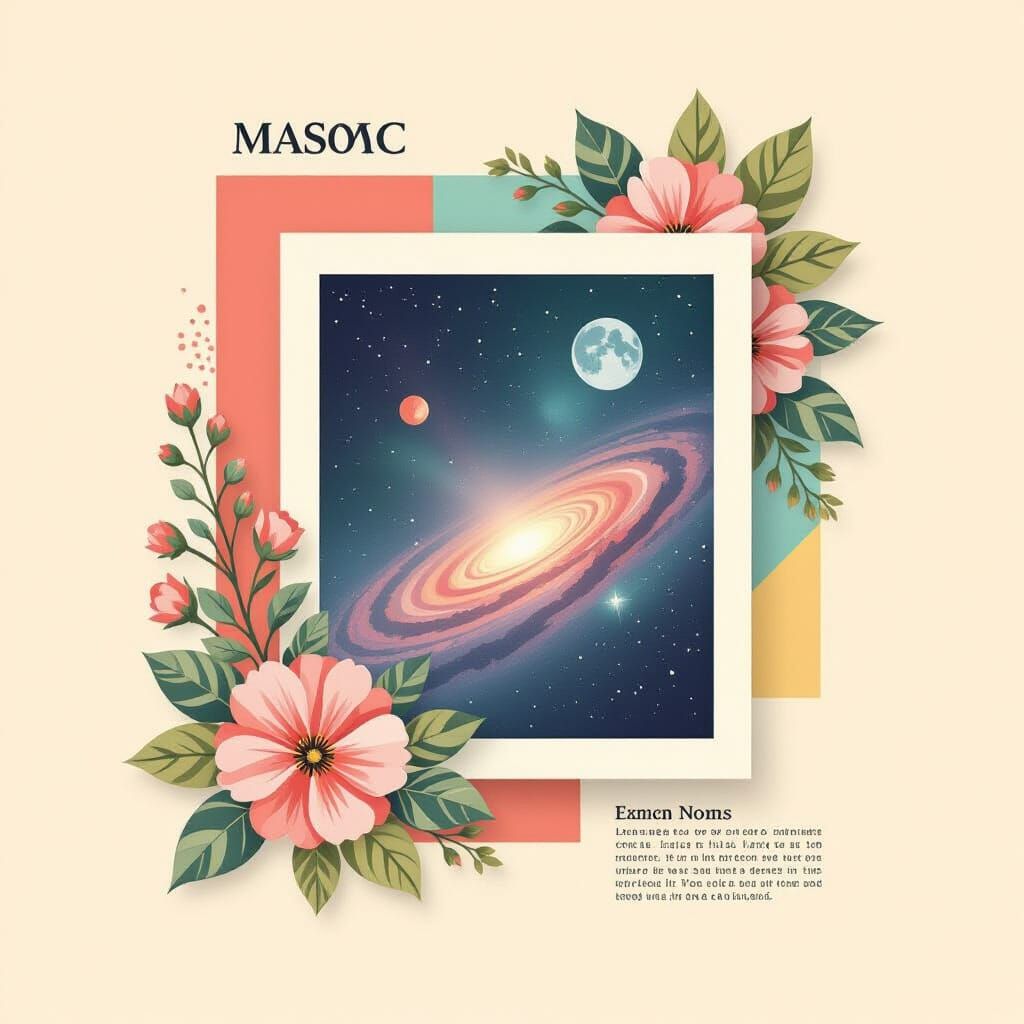 Modern Magazine Collage with Pastel Colors