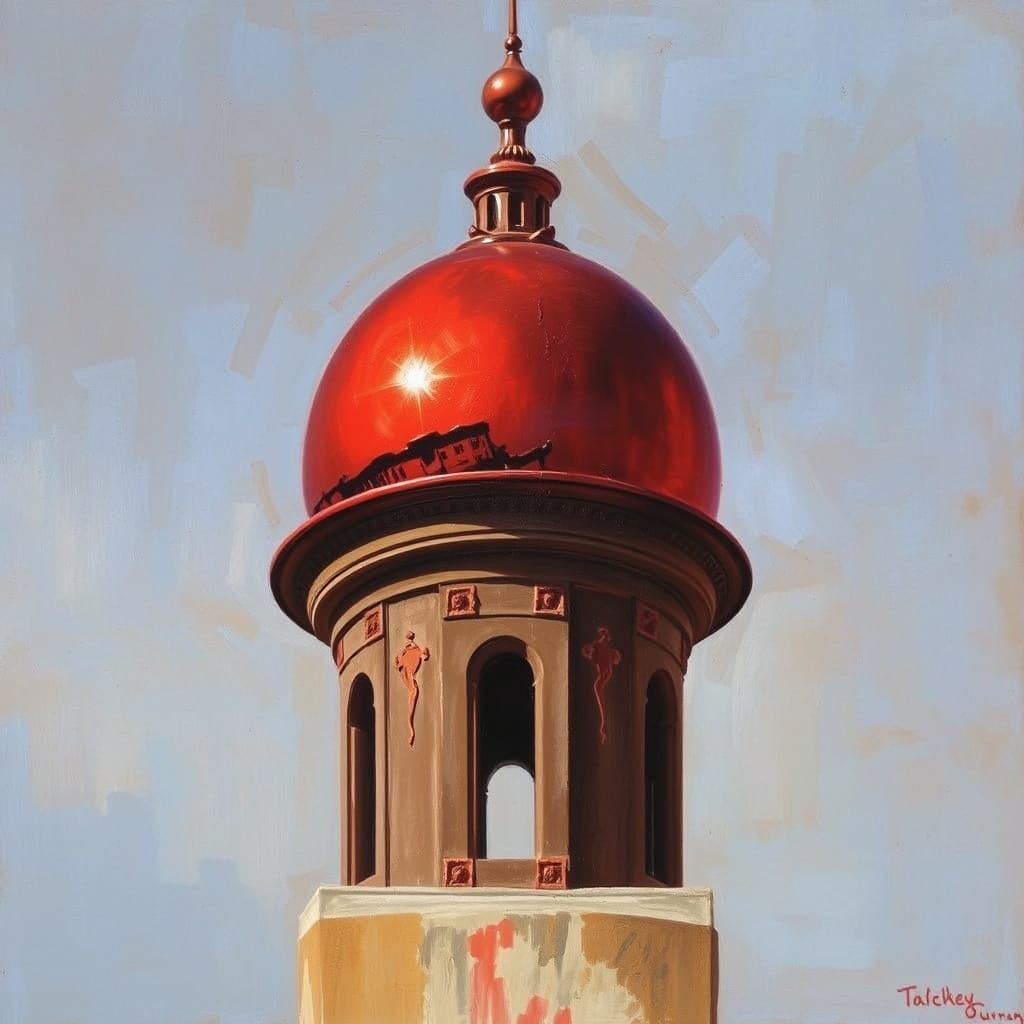 Titian-Inspired Oil Painting of a Chrome Dome