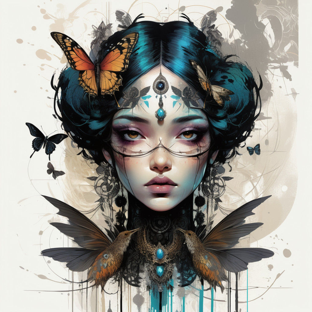 Surrealist Dada Art Masterpiece in Dye-Transfer Style