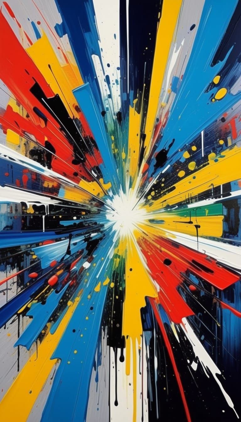 Abstract Expressionism: Chaotic Shapes in Thick Paint