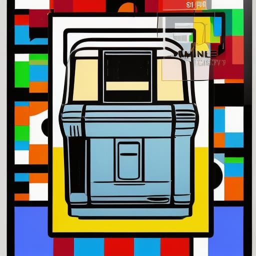 Retro Arcade Diner in Pop Art Style