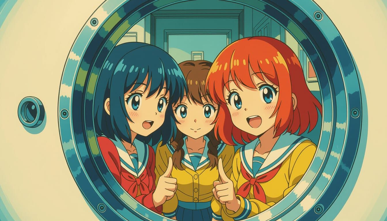 Anime Avatars with Fisheye Lens Effect