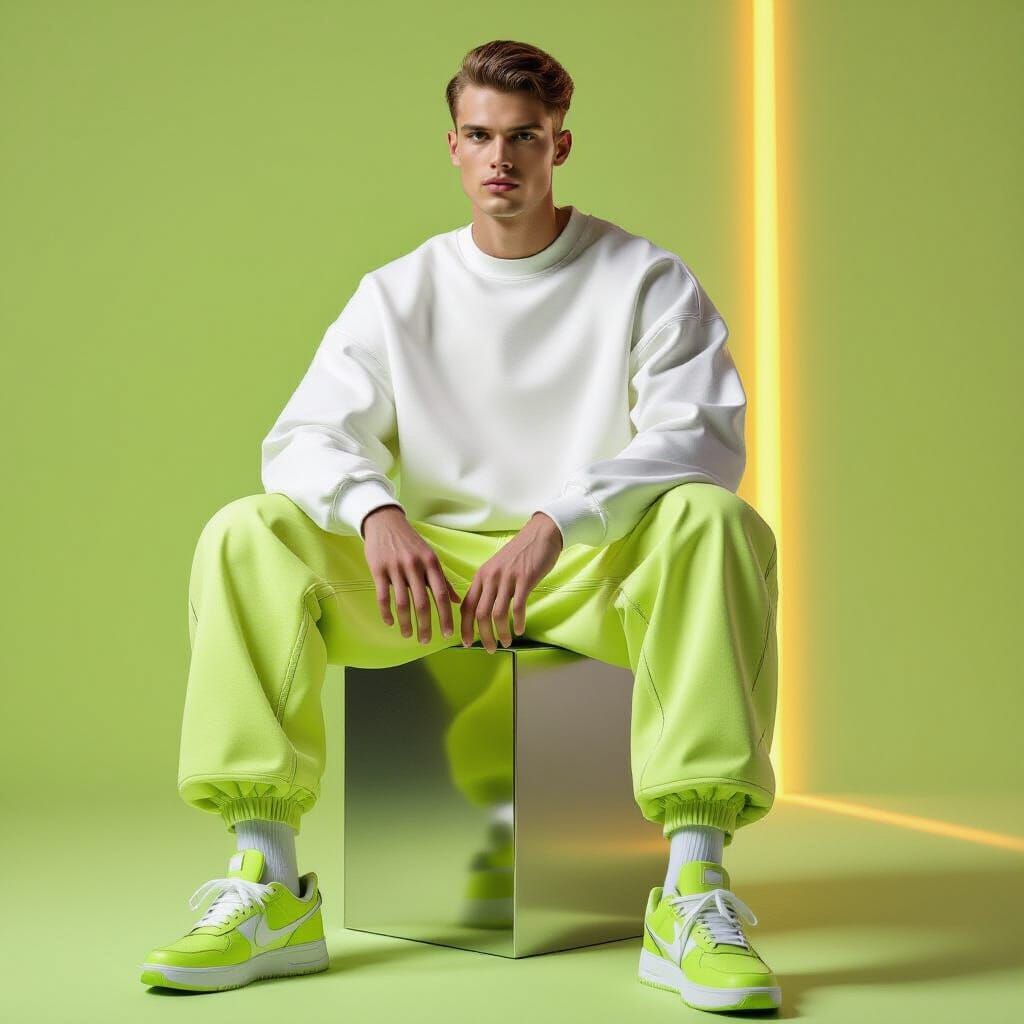 Male Model in Futuristic Fashion Editorial