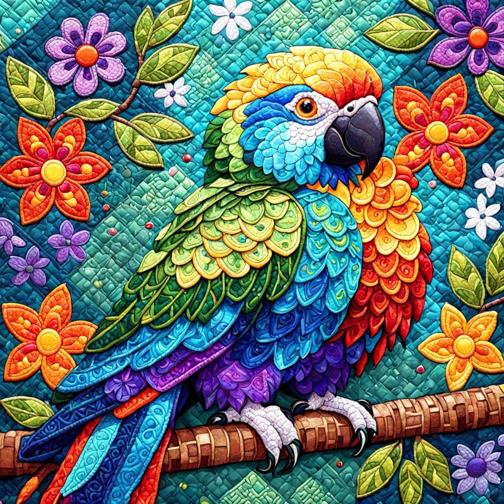Parrot quilted