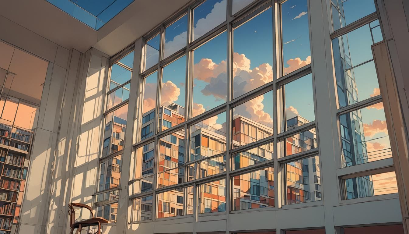 Modernist Bauhaus Architecture in Hypnotic Perspective