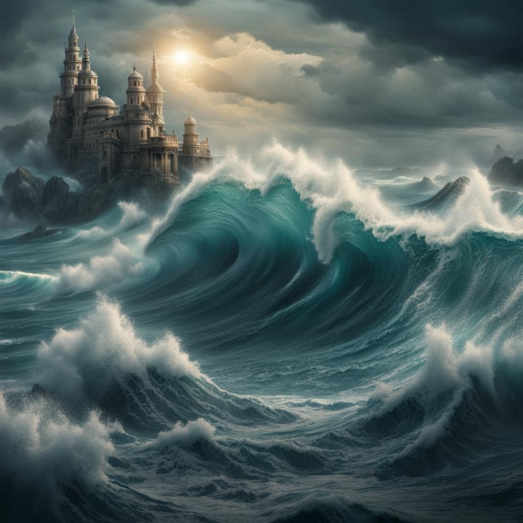 Epic Wild Ocean Waves: Digital Matte Painting