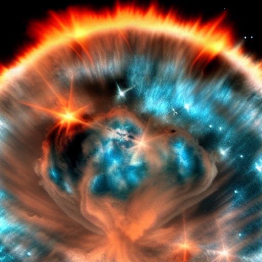 Exploding Ice Planet Nebula Formation