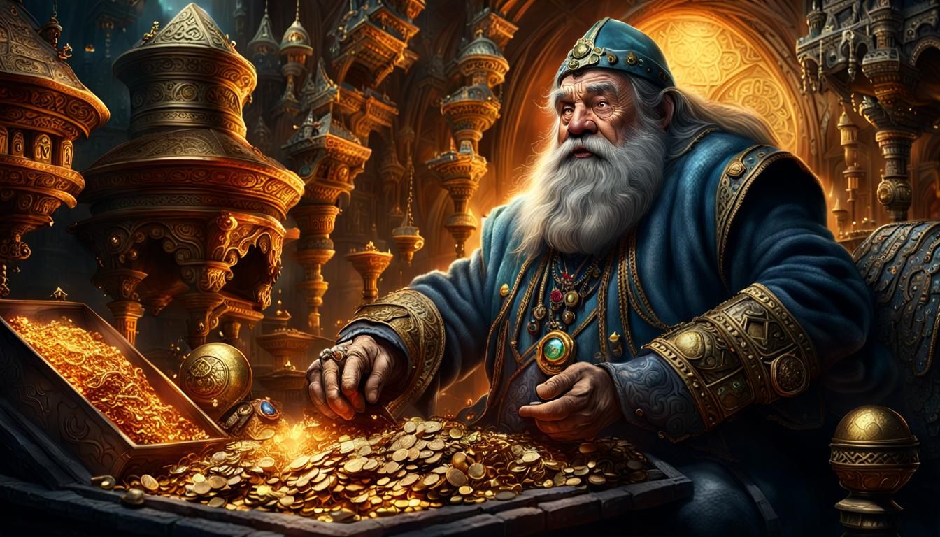 Dwarf in Treasure Vaults: Digital Matte Painting
