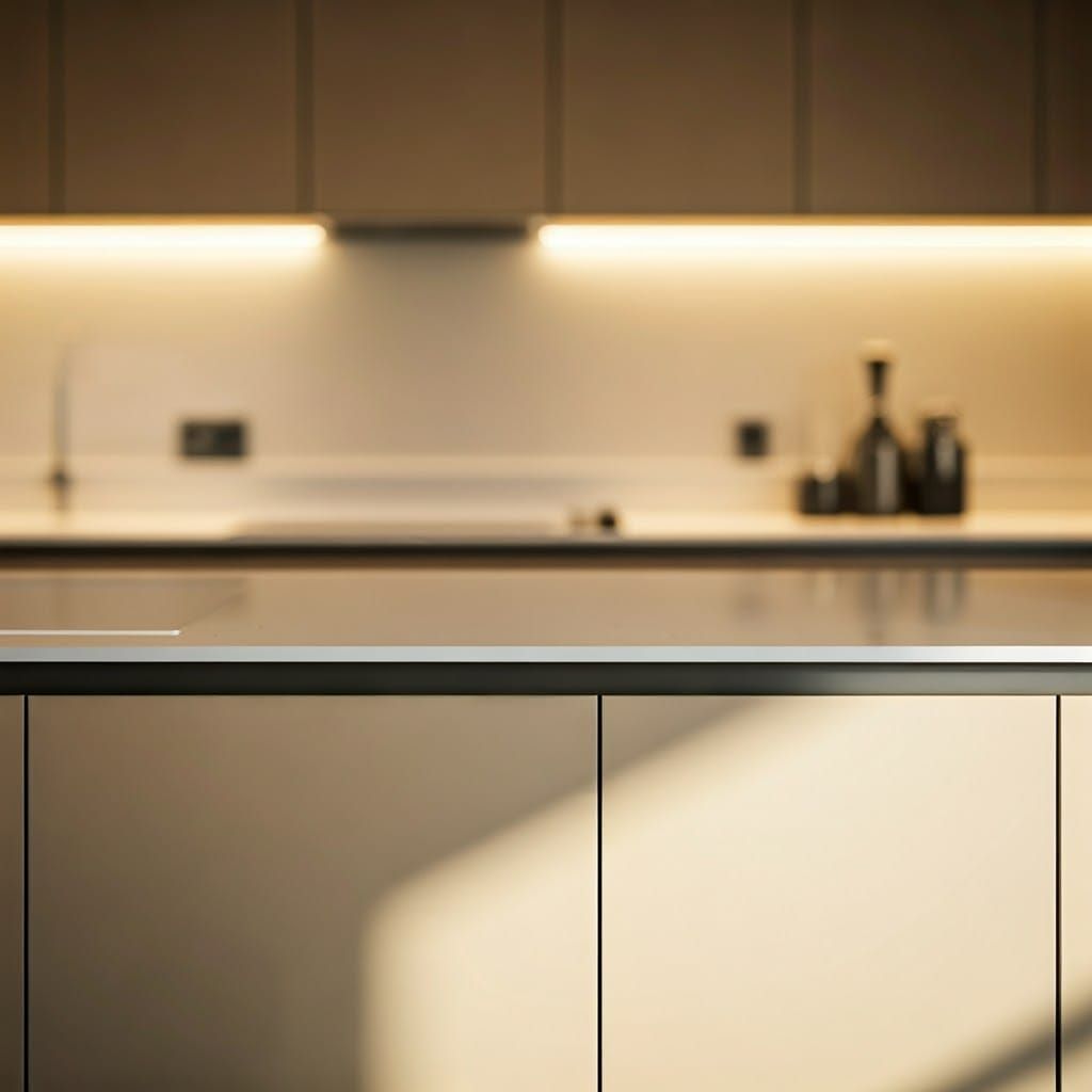 Modern Kitchen with Warm Ambiance in Pale Oak