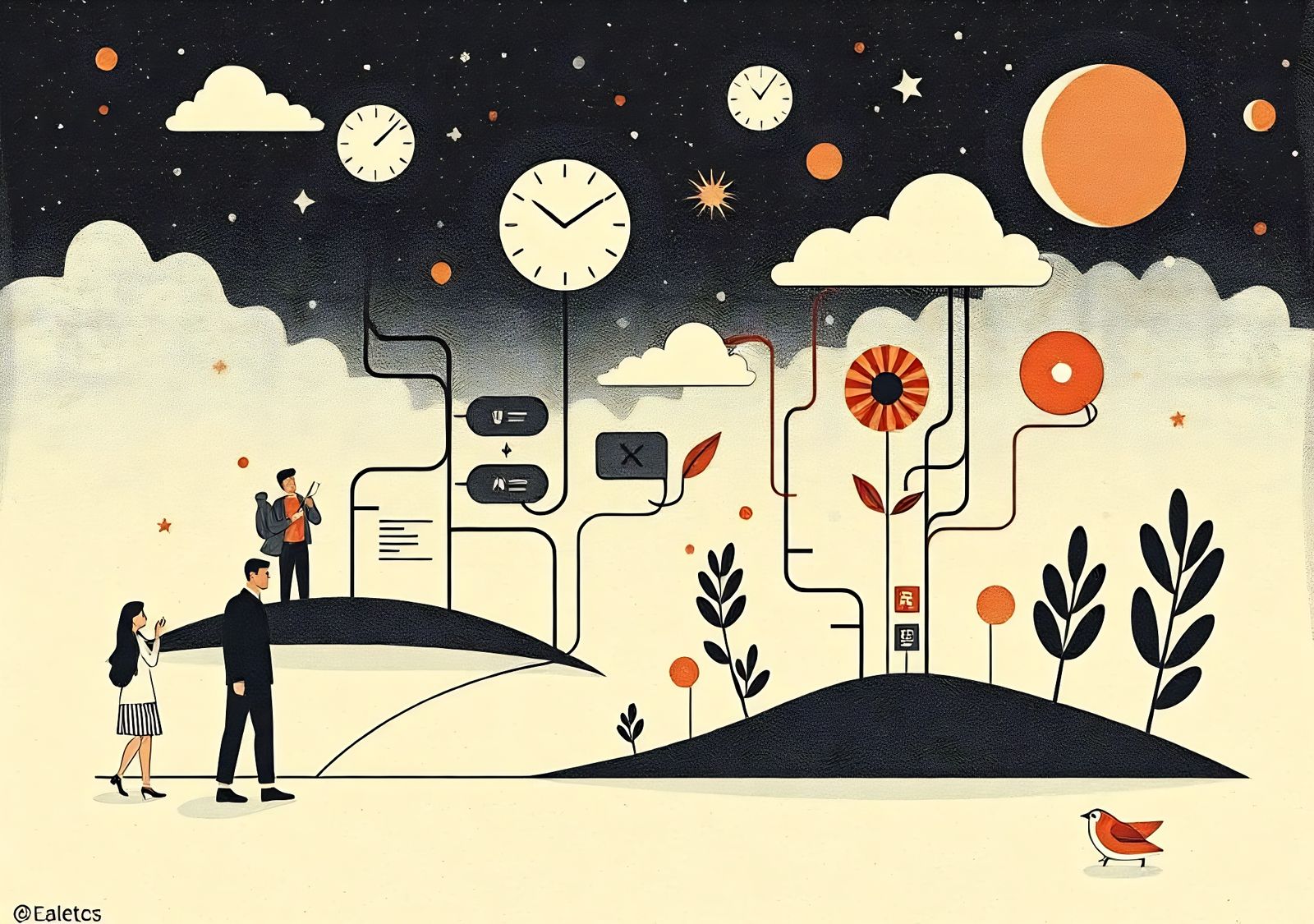 Abstract Art Exploring the Style of Unintuitive