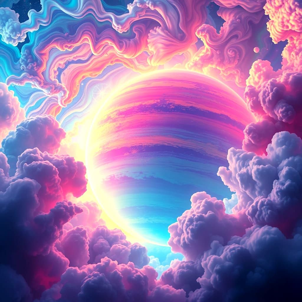 Gas Giant Planet in a Futuristic Atmosphere