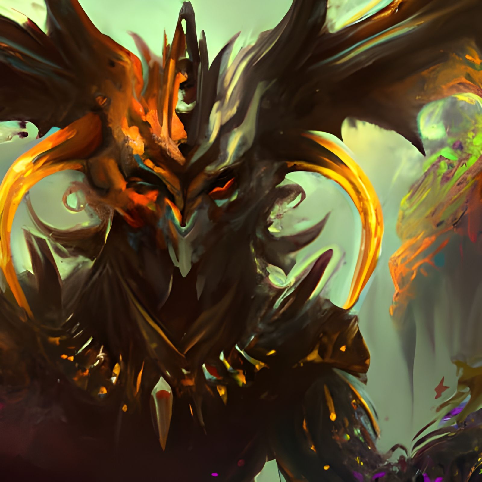 Epic Demon in a Dramatic Digital Matte Painting