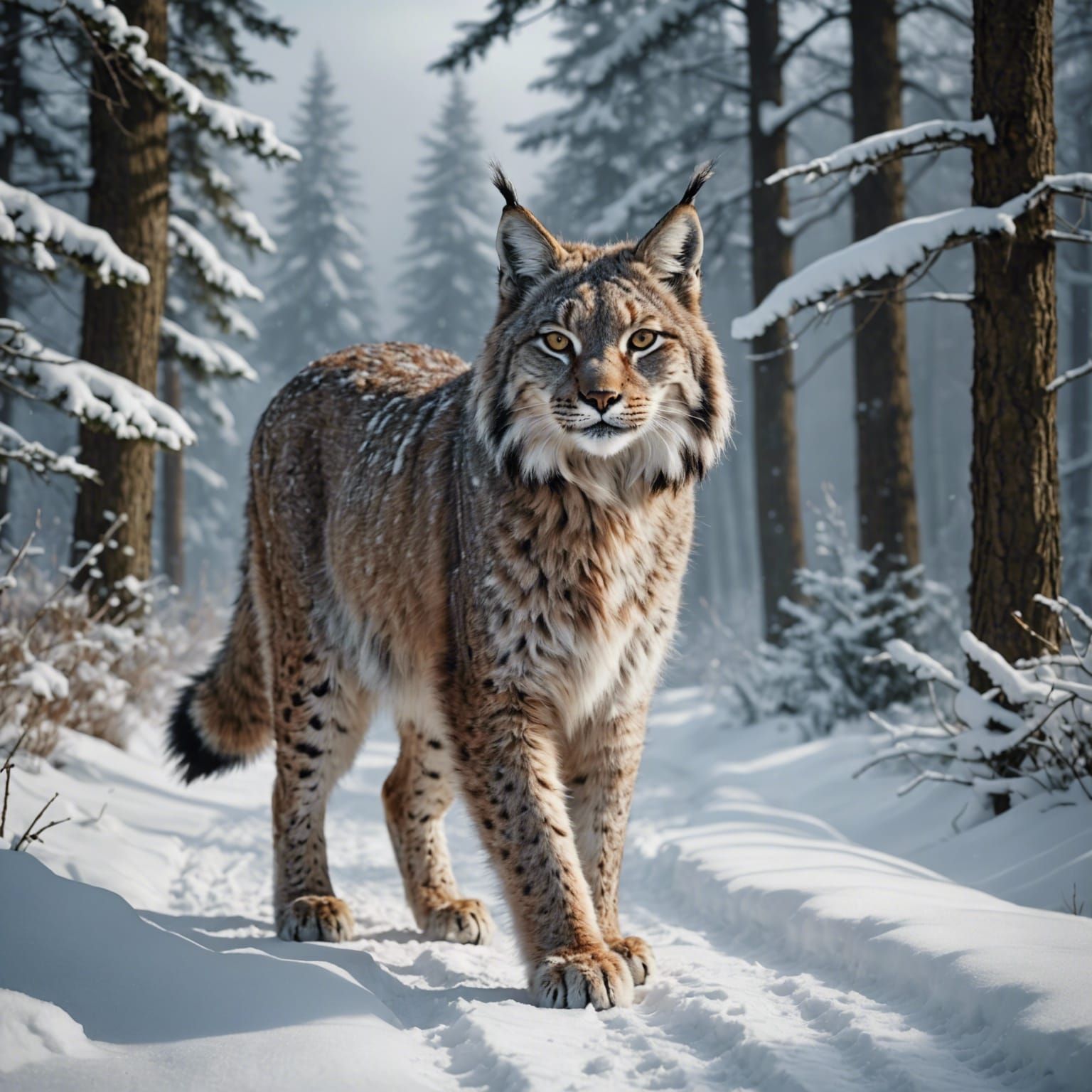A lynx, majestic